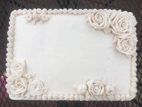 Bridal Sheet Cake, White Sheet Cake Decoration, Classy Sheet Cake, Wedding Sheet Cakes With Flowers, White Wedding Sheet Cake, Simple Wedding Sheet Cake, Engagement Party Sheet Cake, Wedding Sheet Cake Ideas Simple, Wedding Sheet Cake Designs Simple