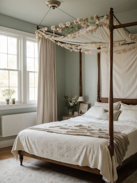 Light Academia Bedroom, Cottage Style Bedroom, Academia Bedroom, Neutral Interior Design, Bedroom Redesign, Classic Novels, Vintage Bookshelf, Canopy Bedroom, Bedroom Ideas Aesthetic