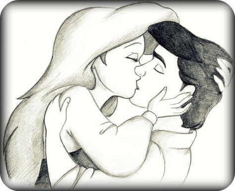 ariel and eric are the perfect couple! ♥ Ariel And Eric Drawing, Disney Love Drawings, Disney Canvas Paintings, Disney Drawing, Disney Drawings Sketches, Disney Princess Artwork, Disney Paintings, Mermaid Drawings, Disney Art Drawings