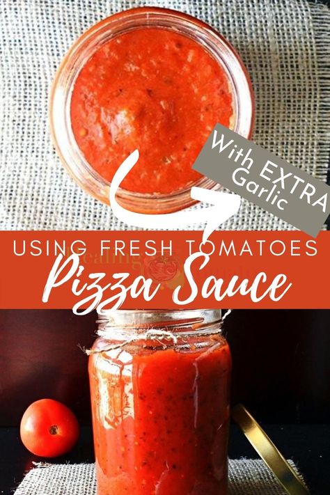 Crock Pot Pizza Sauce Fresh Tomatoes, Sweet Pizza Sauce Recipe, Veggie Pizza Sauce, Pizza Sauce Homemade Fresh Tomatoes, Best Homemade Pizza Sauce, The Best Pizza Sauce, Easy Pizza Sauce Recipe, Tomato Garlic Sauce, Best Pizza Sauce