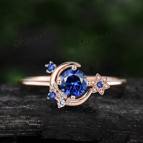 Star Sapphire Ring, Tanzanite Engagement Ring, Blue Sapphire Engagement Ring, Women Flower, Promise Ring Gift, Aquamarine Engagement Ring, Sapphire Engagement Ring Blue, Magical Jewelry, Ladies Diamond Rings