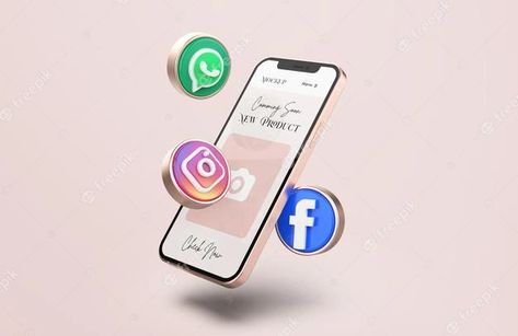 Facebook Background, Gold Mobile, Social Media Icons Vector, Facebook Frame, Pink Mobile, Mobile Icon, Facebook Post Template, Facebook Design, Phone Mockup