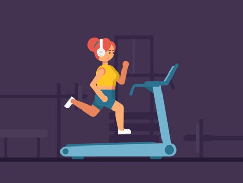 Treadmill by engy milad Gym Animation, Workout Cartoon, Fitness Gif, Sport Gif, Video Cartoon, Fitness Backgrounds, Logo Design Coffee, Sports Gif, Treadmill Running