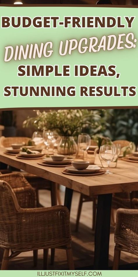 Affordable dining room makeover ideas Clever Decor, Simple Dining Room, Home Updates, Dining Room Updates, Furniture Update, Budget Friendly Decor, Room Update, Affordable Furniture, Home Is Where