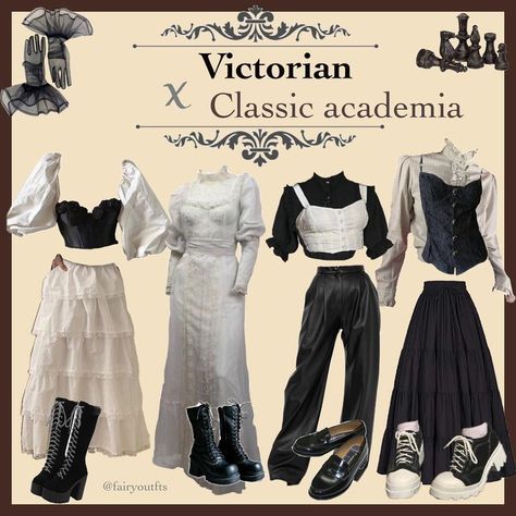 Classic Academia, Academia Fashion, Quirky Fashion, Victorian Clothing, Fashion Fits, Victorian Era, Aesthetic Outfits, Daily Outfits, Mood Boards