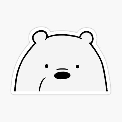 Beard Stickers, Pusheen Stickers, Peeker Sticker, Medical Stickers, Doodle Frames, Ice Bear, Black And White Stickers, Ice Bears, Stickers Kawaii