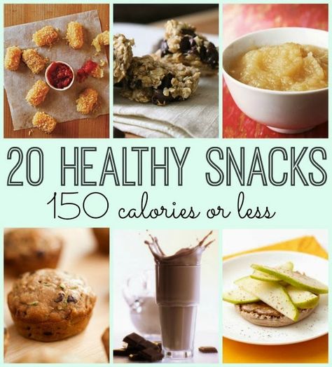 20 Healthy Snacks that are 150 Calories or Less | www.inspirationformoms.com #healthysnacks #150caloriesnacks 150 Calorie Snacks, Nutrition Snacks, Low Calorie Snacks, No Calorie Foods, Low Calorie Recipes, Healthy Snacks Recipes, Clean Eating Snacks, Diet And Nutrition, Nutritious Meals