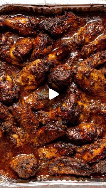 Shanika Graham-White | When it’s a long weekend, you best believe that these Baked Jamaican Jerk Chicken Wings are just the thing you need to add to your list... | Instagram Jamaican Jerk Chicken Wings, Jerk Chicken Wings, Jerk Sauce, Jerk Chicken Recipe, Pork Crockpot Recipes, Fun Drink Recipe, Jamaican Jerk Chicken, Homemade Seasoning, Cheese Soup Recipes