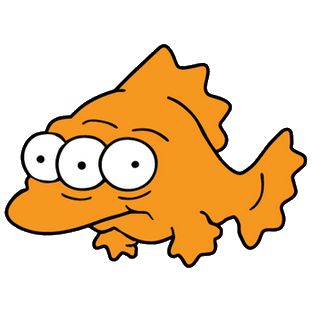 Blinky the 3 eyed fish Simpsons Party, Simpsons Tattoo, Book Excerpts, Simpsons Drawings, Funny P, Orange Fish, Simpsons Art, Fish Species, Sea Monster