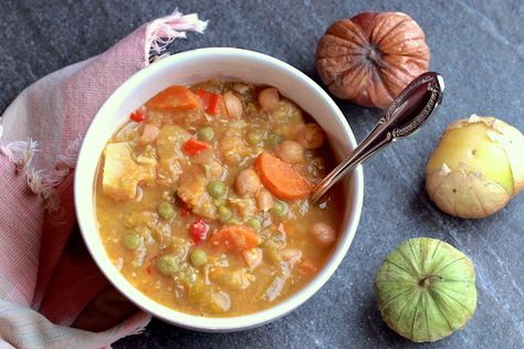 Tomatillo Chili, Tomatillo Soup, Butternut Squash Chili, Gluten Free Soy Sauce, Vegetarian Main Dishes, Carrots And Potatoes, Sweet Tart, Sauteed Veggies, Vegan Soups