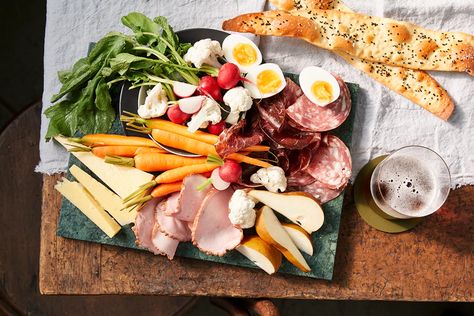 P73 Ploughman's platter Ploughmans Platter, Platter Photography, Christmas Starters, Best Starters, Pickled Carrots, Antipasto Platter, Nigella Seeds, Sliced Meat, Farm Eggs