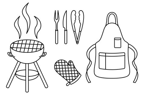 Download the A set of tools and overalls for cooking barbecue in doodle style 9512931 royalty-free Vector from Vecteezy for your project and explore over a million other vectors, icons and clipart graphics! Bbq Doodle, Art School Inspiration, Infant Classroom, Easy Grilling, Happy Birthday America, Doodle Style, Barbecue Tools, School Inspiration, Summer Bbq