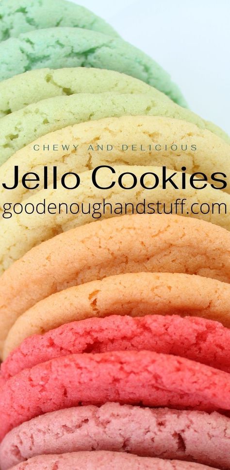 Recipes Using Jello Powder, Jello Cookies Recipe Easy, Daisy Recipes, Easter Sugar Cookies Recipes, Jello Cookies Recipe, Rainbow Cookies Recipe, Chewy Sugar Cookie, Jello Cookies, Spring Flavors