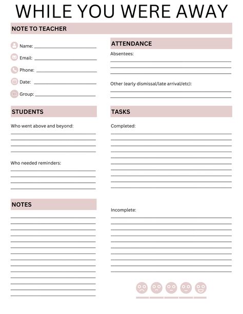 Wonder what to write to the teacher you're subbing for? This template highlights key notes to leave for the teacher! Substitute Teacher Report, Substitute Teaching, Key Notes, Substitute Teacher, What To Write, Report Template, The Teacher, To Leave, Highlights