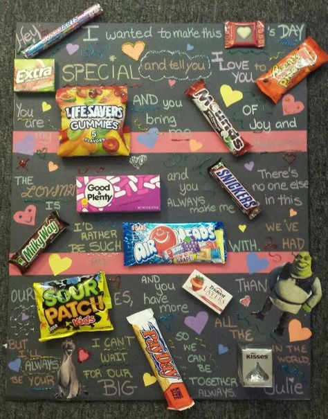 Candy Poster Board, Diy Valentine Gifts For Boyfriend, Cute Valentines Day Ideas, Candy Board, Candy Poster, Valentines Gifts For Boyfriend, Valentine Candy, Candy Cards, Diy Valentines Gifts