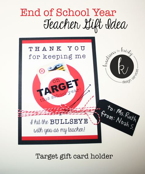 Teacher Gift Idea: Target Gift Card Holder {free printable} | kreations by kristy Target Gift Card, Teacher Appreciation Printables, Cars Ideas, Fun School, Target Gift Cards, Target Gifts, Teachers Gifts, Free Teacher, Teacher Printable