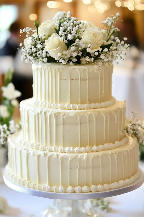 From modern to classic, these 70+ simple wedding cakes are perfect for every bride. Each cake offers a fresh, minimalist design that will complement any wedding theme. Discover the cakes that will make your big day extra special! #bridegoals #minimalistwedding #simpleweddingcake Modern Minimalist Wedding Cake, Minimalist Wedding Cake, Elegant Navy Wedding, Simple Wedding Cakes, White Fondant Cake, Wedding Cake Navy, Three Tier Cake, Cake Show, Fondant Rose