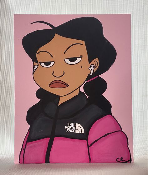 I added my own twist to penny and i love it Penny Proud, What To Draw, Canvas Paintings, I Love It, Love It, Penny, The North Face, Projects To Try, Canvas Painting