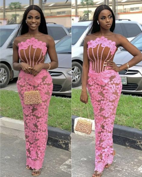 Lace Styles For Ladies, Lace Styles Asoebi, Asoebi Lace Styles, Asoebi Lace, Latest Asoebi Styles, Aso Ebi Lace, Aso Ebi Lace Styles, Nigerian Lace Styles Dress, Nigerian Lace Styles