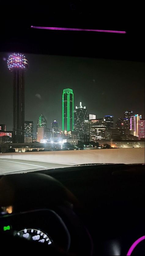 Dallas Texas At Night, Downtown Dallas At Night, Dallas Texas Aesthetic, Downtown Dallas Texas, Widget Pics, Mood Pictures, Chill Aesthetic, Inspo Pictures, Instagram Money