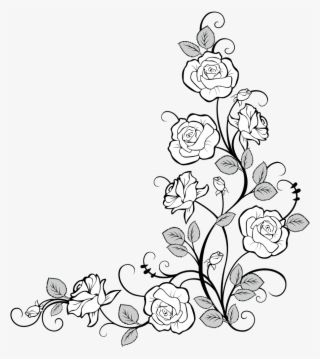 #frames #frame #corner #corners #borders #border #roses - Drawing Border Design Flower #9543317 Drawing Borders, Tattoo Graffiti, Rose Coloring Pages, Flower Png Images, Rose Vines, Wood Burning Patterns, Roses Drawing, Pola Sulam, Flower Doodles