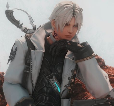 Thancred Ffxiv, Thancred Waters, Ffxiv Thancred, Ff14 Glamour, Final Fantasy Artwork, Tin Tin, Final Fantasy Art, Dark Elf, Fantasy Male