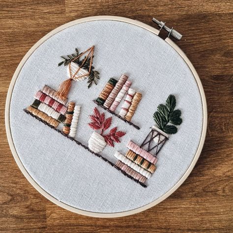 Plant Embroidery Pattern, Plant Embroidery, Needlecraft Patterns, Embroidery Hoop Art Diy, Learning To Embroider, Basic Embroidery, Basic Embroidery Stitches, Hand Embroidery Projects, Cute Embroidery