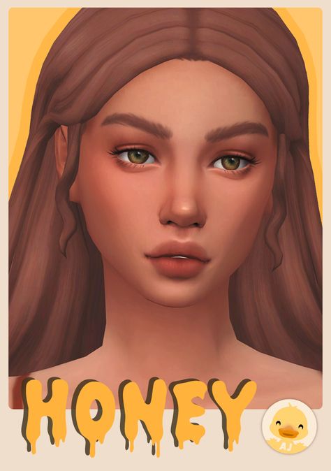 Honey Skinblend // 1,000 Follower Milestone Gift (pt. 2) 🌻 hewo friends, i finally got around to learning how to make a skinblend, so i whipped up this simple lil overlay that combines my most-used... Sims 4 Skins Overlays Maxis Match, Maxis Match Cc Skin Overlay, Skin Blend Sims 4 Cc Maxis Match, Sims 4 Hazel Eyes Cc, Sims 44 Cc Skin Overlay, Sims 4 Skins Cc Details, Sims Maxis Match Skin, The Sims 4 Skin Overlays Maxis Match, Sims 4 Face Cc Maxis Match