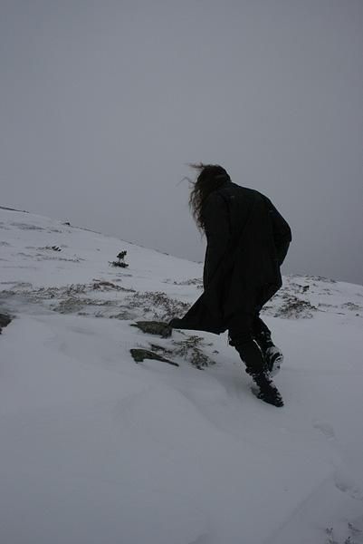 . The Snow, A Man, Long Hair, Walking, Black And White, Hair, White, Black