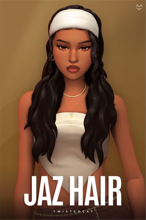 Jaz Hair | TwistedCat on Patreon Sims 4 Woman Hair Maxis Match, Mod The Sims 4 Maxis Match Hair, Twistedcatcc Sims 4 Cc, Maxis Match Long Hair Sims 4, Sis 4 Cc Hair, Sims 4 Cc Long Dress Maxis Match, Sims 4 Black Guy Hair, Sims 4 Cc Maxis Match Hair Accessories, Sims 4 Cc Long Hair Maxis Match Patreon