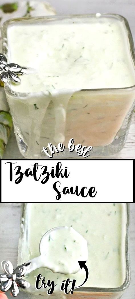 Cool and creamy, Tzatziki Sauce is a tangy yogurt cucumber dip, perfect served with vegetables, chicken, lamb, beef and even salmon! Easy to make…and healthy too! Cucumber Dressing, Lebanese Lentil Soup, Cucumber Uses, Cucumber Dip, Cucumber Sauce, Tzatziki Sauce Recipe, Lamb Meatballs, Tapas Recipes, Tzatziki Sauce