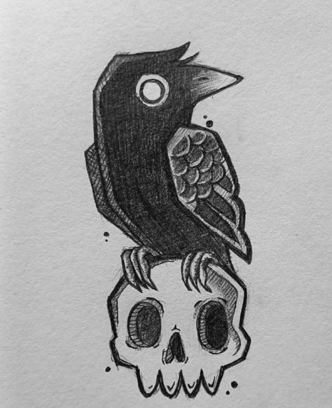 Raven Head Drawing, Crow Tattoo Ideas, Crows Drawing, Filler Ideas, Anime Lineart, Crow Tattoo, Finger Tattoo, Raven Skull, Dark Arts