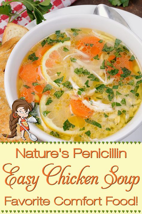 Quick Soups When Sick, Best Chicken Soup For Sickness, Homemade Soup For Colds, Chicken Soup Recipes When Sick, Chicken Soup Recipes For Colds, Easy Chicken Soup For Colds, Best Soups To Eat When Sick, Covi̇d Remedies Soup, Covi̇d Foods