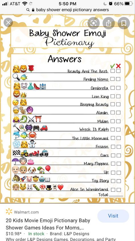 Disney Baby Shower Games, Bany Shower Games, Baby Shower Tablescapes, Baby Shower Playlist, Emoji Pictionary Baby Shower Game, Baby Shower Emoji Game, Baby Shower Emoji Pictionary, Emoji Answers, Shower Checklist