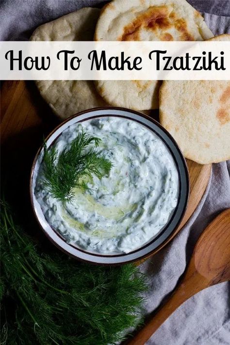 This authentic tzatziki recipe is a keeper. It has so many uses, you can serve it as a dip or a sauce for your grilled meat sandwiches. We love it with some tasty grilled chicken and some salad. This easy Greek cucumber sauce is made with just a few ingredients including Greek yogurt and is ready in only 10 minutes. It's low carb and naturally gluten free. Step by step photos and video is included in the recipe so don't miss it out! #tzatziki #tzatzikisauce #Greekrecipes #Mediterraneanfood # Greek Cucumber Sauce, Best Tzatziki Sauce Recipe, Best Tzatziki Recipe, Make Tzatziki Sauce, Bread Dipping Sauce, Yogurt And Cucumber, Greek Cucumber, Tzatziki Recipe, Greek Yogurt Sauce