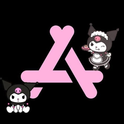 App Icons Kuromi, Kuromi App Icons, Cute Iphone Wallpaper, Icones Do Iphone, App Ikon, Cat App, Kawaii App, App Store Icon, Iphone Wallpaper Cat