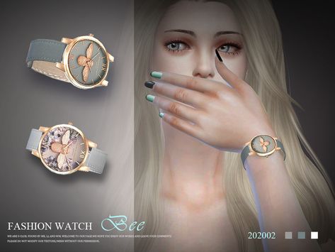 Fashion bee watch, hope you like, thank you. Found in TSR Category 'Sims 4 Female Bracelets' Sims 4 Female Jewelry, Sims 4 Aesthetic Accesories, Sims 4 Apple Watch, Sims 4 Cc Watches Female, Sims4 Bracelet, Sims 4 Cc Gold Bracelet, Sims 4 Female Bracelet, The Sims 4 Accessories, Sims 4 Piercings