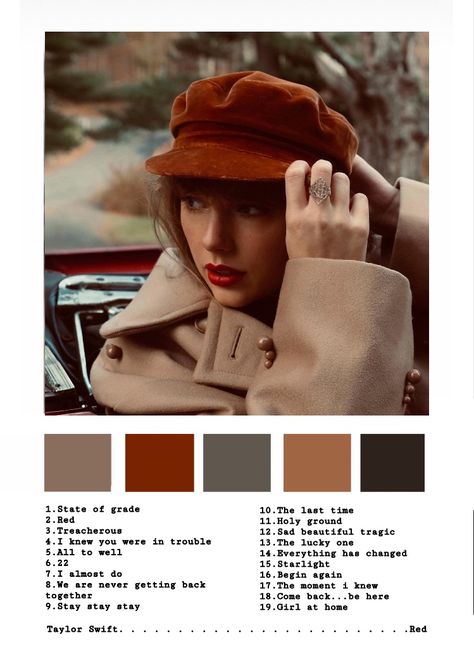 Taylor Swift Red Poster, Taylor Swift Red Album, Red Poster, Miss Americana, Taylor Swift Party, Taylor Swift Birthday, Red Colour Palette, Music Poster Design, Taylor Swift Posters