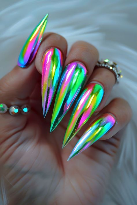 Shine bright with neon rainbow chrome nails. Follow us for more creative nail art ideas. New to nail art? Check out our blog for beginners. Neon Nails Acrylic | Neon Acrylic Nails | Neon Nails Designs | Neon Nails | Neon Pink Nails | Summer Neon Nails | Summer Nails Colors | Summer Nails Inspo 2024 | Summer Nails Colorful | Summer Nails Gel | Summer Nails Aesthetic | Summer Nails Purple | Summer Nails Bright | Summer Nails Neon | Cute Summer Nails Nails Acrylic Neon, Nails Summer Neon, Neon Chrome Nails, Neon Nails Acrylic, Rainbow Chrome Nails, Neon Nails Designs, Summer Nails Purple, Summer Nails Colorful, Black Chrome Nails