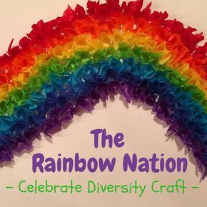 The Rainbow Nation Celebrate Diversity Craft: Great way to learn about South Africa! African Activities, Africa Lesson Plans, Heritage Day South Africa, Multicultural Crafts, Diversity Activities, South Africa Art, Africa Craft, Fun Chalk Art, Africa Day