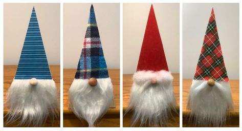 Yarn Gnome Beard Diy, Wooden Gnomes Ideas, Diy Wooden Gnomes, Wooden Gnomes Diy How To Make, Gnomes Beard Diy, Wood Gnomes, Wooden Gnomes, Christmas Scrapbook Paper, Fall Gnomes