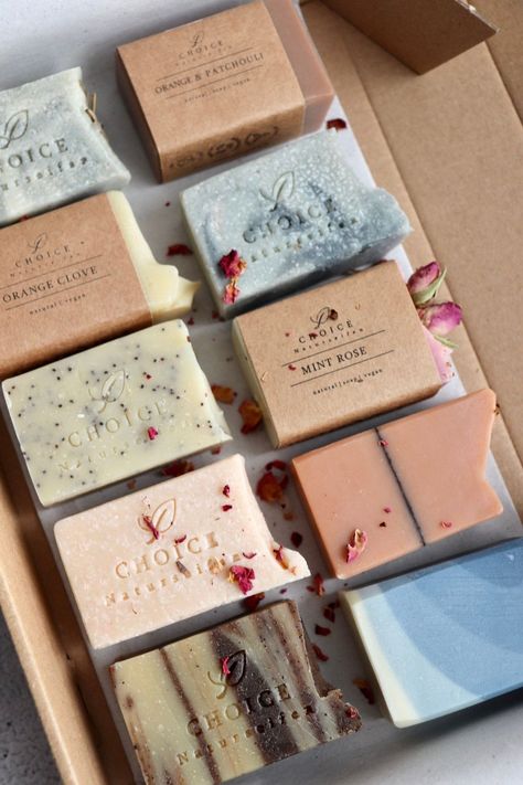 Soap Boxes Design, Small Business Soap, Artisan Soap Packaging, Luxury Soap Packaging, Natural Soap Packaging, Soap Shapes, Soap Aesthetic, Artisanal Soap, Handmade Soap Gift Set