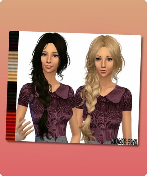 Sims 4 Hairstyle CC: Newsea J117 Moonrise Retexture By Atomic-Sims Sims 4 Y2k, Sims Hairstyles, 4 Hairstyles, Sims 4 Decades Challenge, Sims 4 Cc Download, Model Nails, Y2k Tops, Best Sims, Hair Food