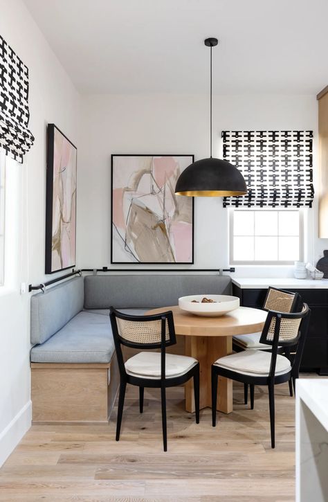 10 banquette seating ideas that'll convince you on built-ins | Livingetc Seating In Kitchen, Banquette Ideas, Modern Breakfast Nook, Nook Bench, Banquette Seating In Kitchen, Banquet Seating, Built In Banquette, Kitchen Banquette, Kitchen Seating