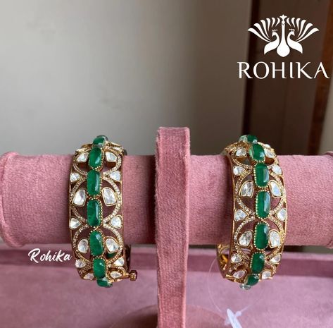 High quality designer polki kundan bangles/kada pair ❤️❤️₹3990 pair , shipping free within India . Product code on website : ANAIKA . 🌟To place an order DM or whatsapp us on +916280926290 OR 🌟Buy it directly on our website www.rohikastore.com. Search for the product with the keyword “ANAIKA” . . . Follow @jewellery_by_rohika for more designs.❤️ . We ship worldwide 🌍 . We customise happiness 💞 . . Ordering procedure : - Make payment through Gpay, phonepe or bank transfer (net-banking) - S... Wedding Jewellery Designs, Kundan Bangles, Jewelry Designing, Bangles Bracelets, Wedding Jewellery, Jewellery Designs, Bank Transfer, Banking, Wedding Jewelry