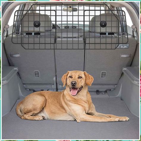 Gtongoko Adjustable Dog Car Barriers for SUV, Vehicles, Cars, Heavy Wire Mesh Universal Vehicle Separator, Pet Compartment Do Dog Car Barrier, Suv Vehicles, Dog Barrier, Puppy Stages, Truck Cargo, Pet Doors, Pet Barrier, My Husky, Group Of Dogs