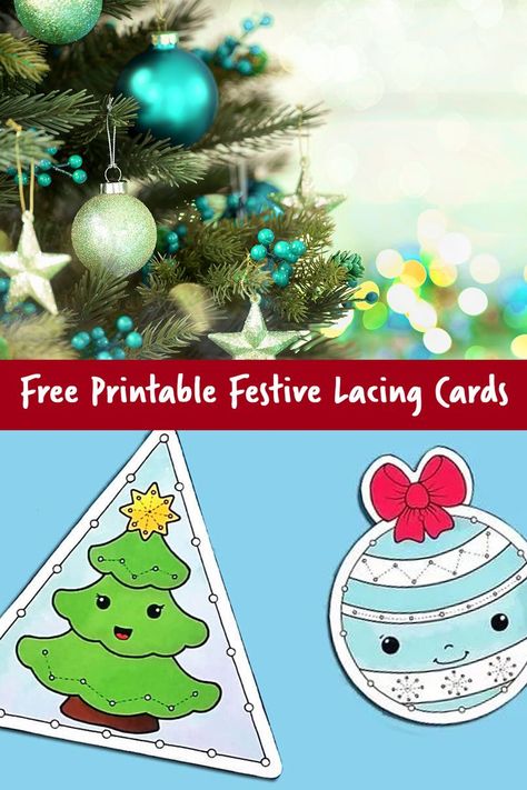 Christmas is just around the corner and it’s time to start planning presents and cards for your family and friends. To give you a helping hand, we’ve teamed up with RedTedArt, to bring you some festive, printable, lacing Christmas Cards. The cards are not only seasonal and beautifully designed, but educational too. This is a great activity for talking to very little ones about shapes as well as being a fun and creative introduction to geometry and STEM learning. Introduction To Geometry, Crafts Printable, Winter Printables, Lacing Cards, Stem Learning, Christmas Activities For Kids, Free Christmas Printables, Helping Hand, Christmas Activities