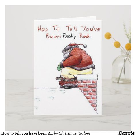 How to tell you have been REALLY bad Christmas Car Holiday Card Funny Christmas Cards Family, Christmas Cards Family, Funny Family Christmas Cards, Funny Christmas Cartoons, Bad Christmas, Funny Christmas Jokes, Funny Christmas Pictures, Christmas Card Ideas, Funny Quotes For Kids