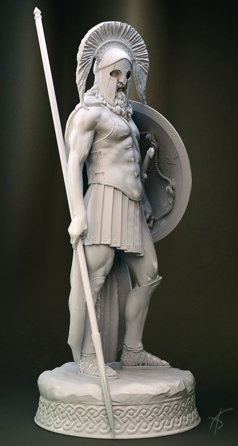 Spartan Statue, Assassins Creed Odyssey, Ancient Statues, Human Figure, 3d Printer, Buddha Statue, Greek Statue, Action Figures, Printer