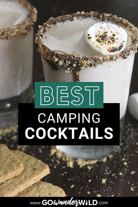 Camping Themed Drinks, Camp Drinks Alcohol, Easy Camping Cocktails, Camp Themed Drinks, Camping Cocktails Make Ahead, Camping Beverages, Camping Drinks Alcohol, Bee Bachelorette, Burger Pairings